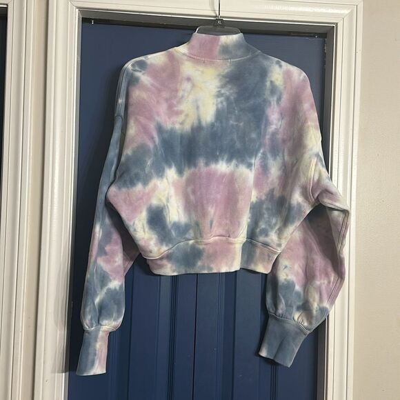 Spiritual Gangster‎ Tie Dye Mock Neck Cropped Sweatershirt Size M - Picture 4 of 5